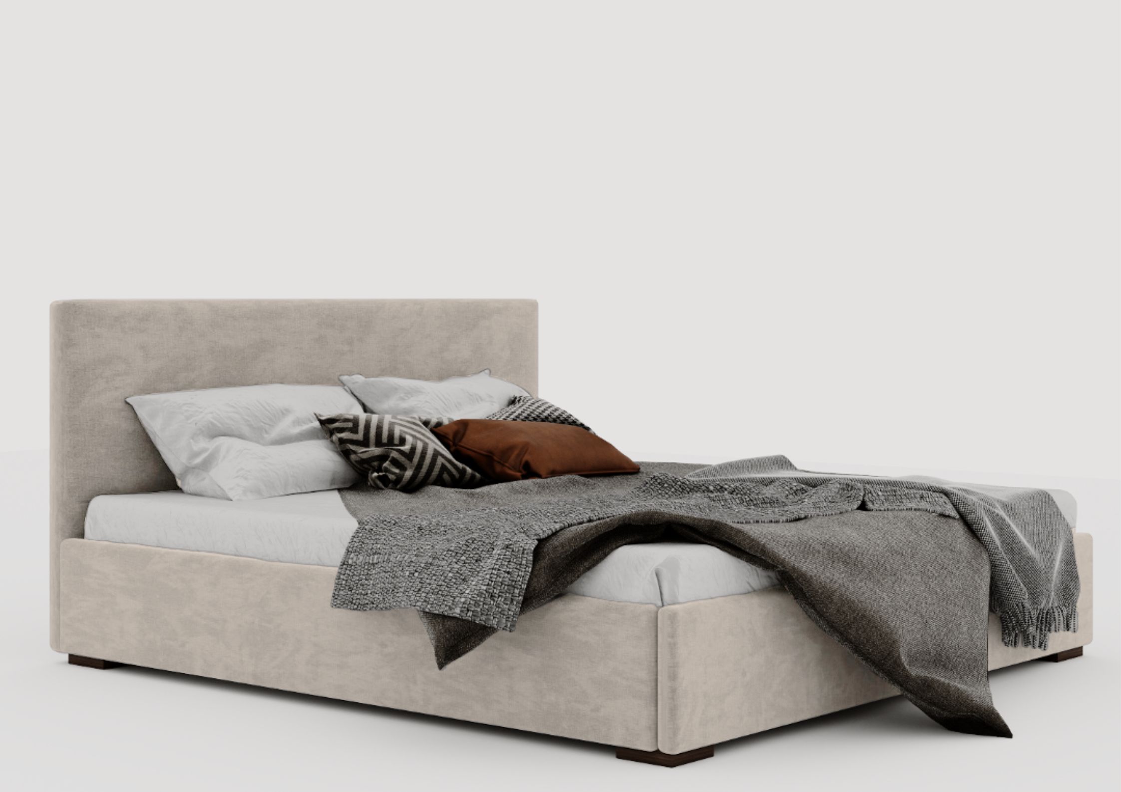 Beżowe łóżko 180x200cm